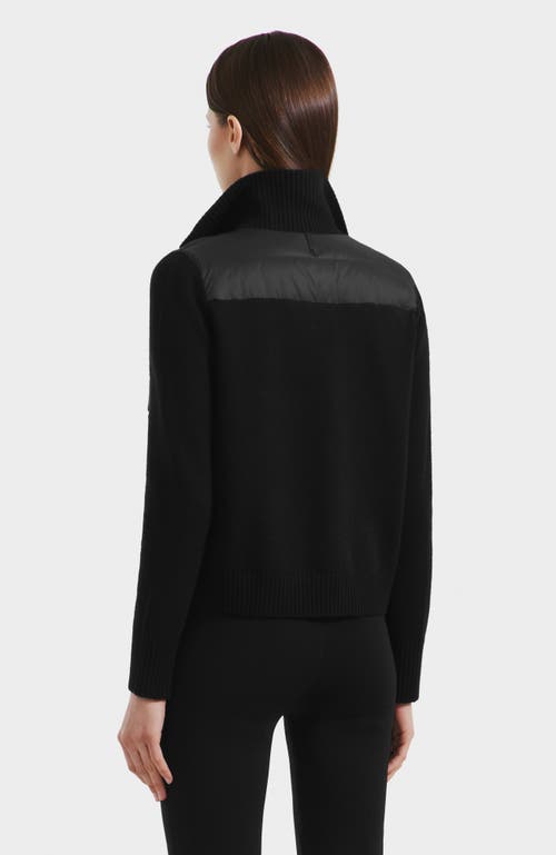 Rudsak Ellie Hybrid Knit & Light Down Jacket In Black