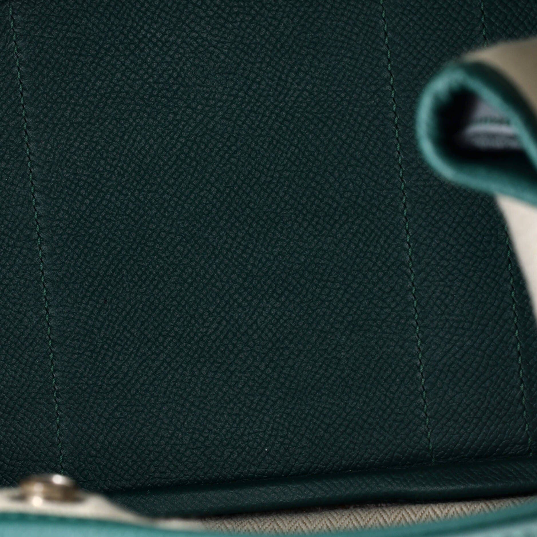 Pre-Owned Hermes Garden Party Tote Leather 30, Alternate, color, Malachite