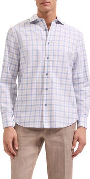 Bugatchi Axel Shaped Fit Plaid Button-Up Shirt