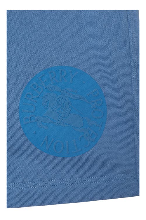 Burberry Ekd-badge Cotton Shorts In Pool