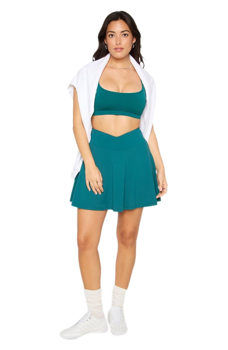 Fabletics Crossover Flounce Skirt Classic Mini, Alternate, color,