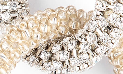 Deepa Gurnani Sienna Embellished Drop Earrings In Silver