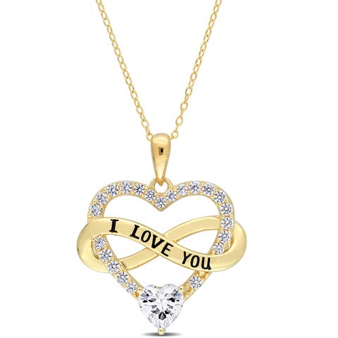 Cubic Zirconia Infinity Heart Necklace
