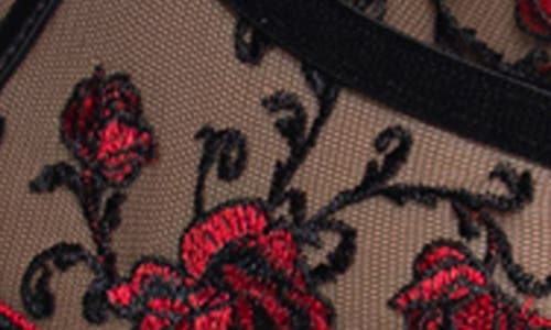 Roma Confidential Blossom Beauty Underwire Bra, Garter Belt & G-string Set In Multi