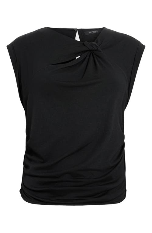 Shop Allsaints Robin Asymmetric Cutout Top In Black