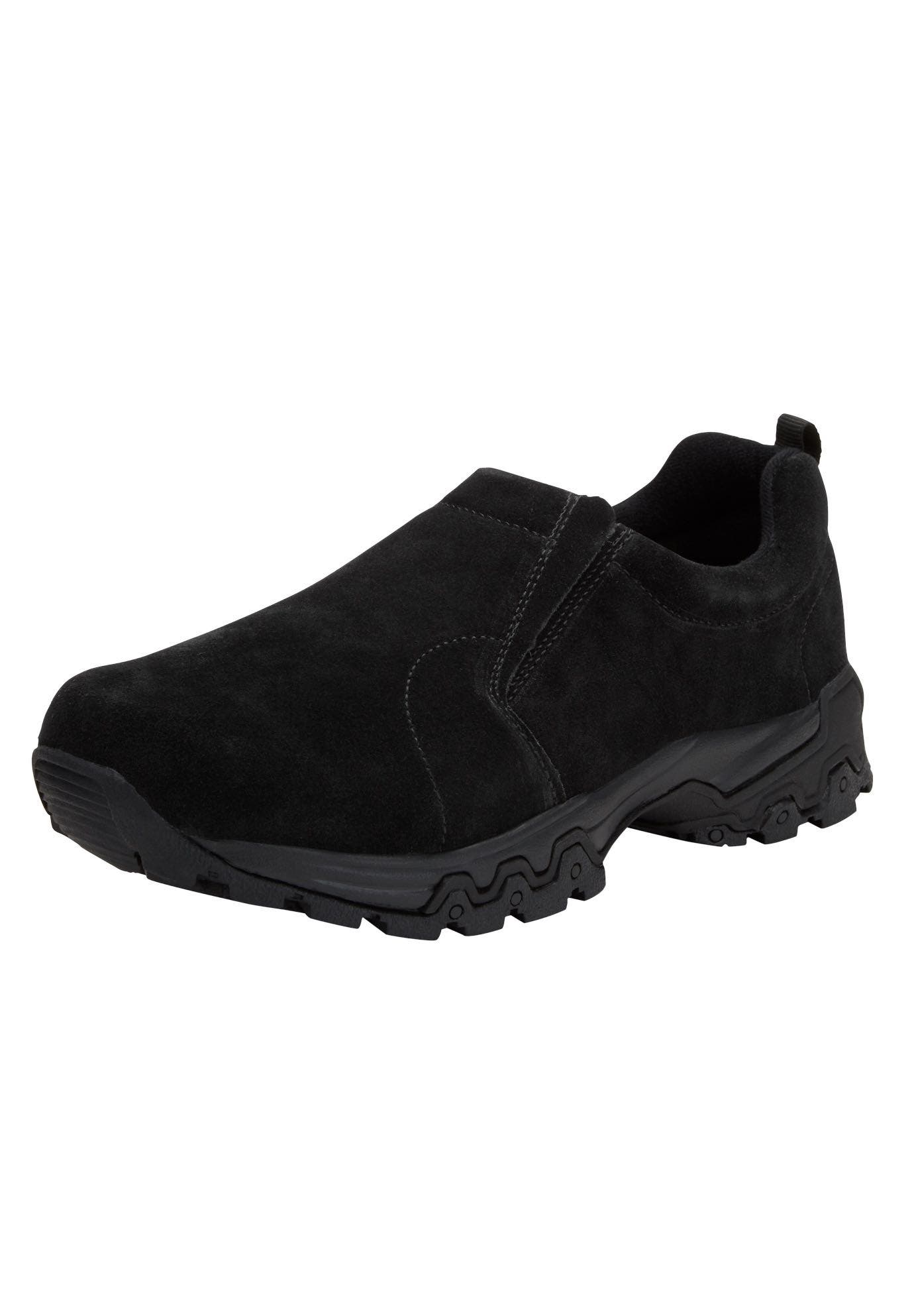 KingSize Suede Slip-On Shoes, Main, color, Black