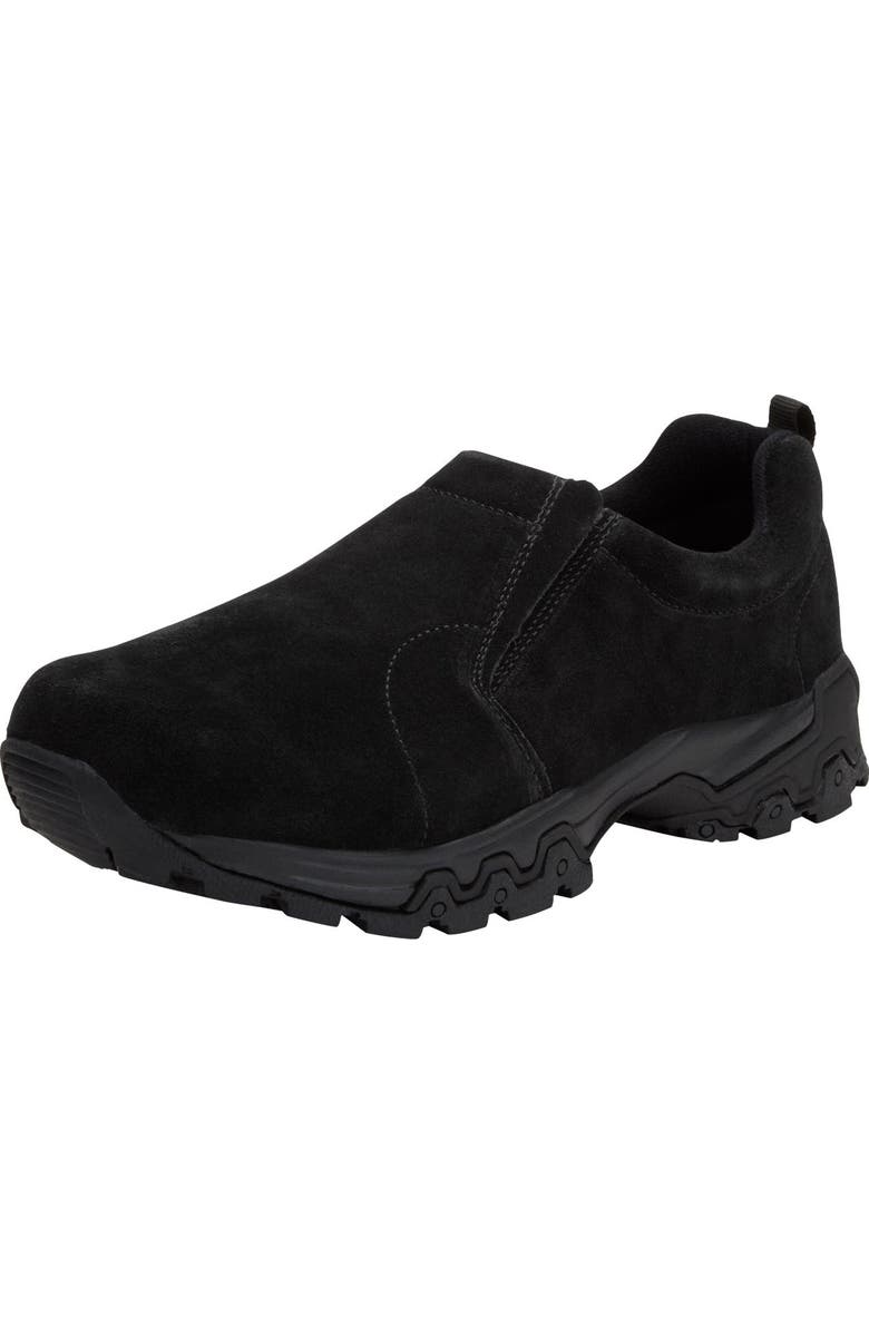 KingSize Suede Slip-On Shoes, Main, color, Black