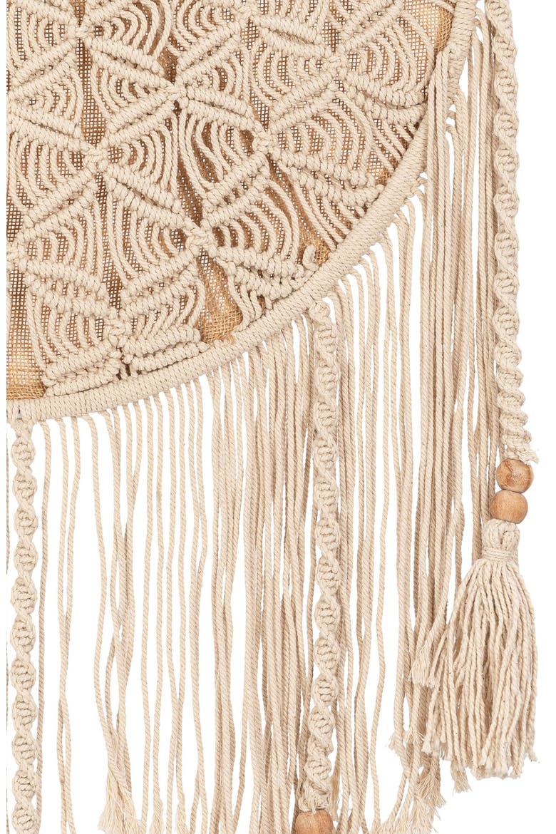 Boho Cotton Macramé Toy Storage Hanging Basket, Alternate, color, BEIGE