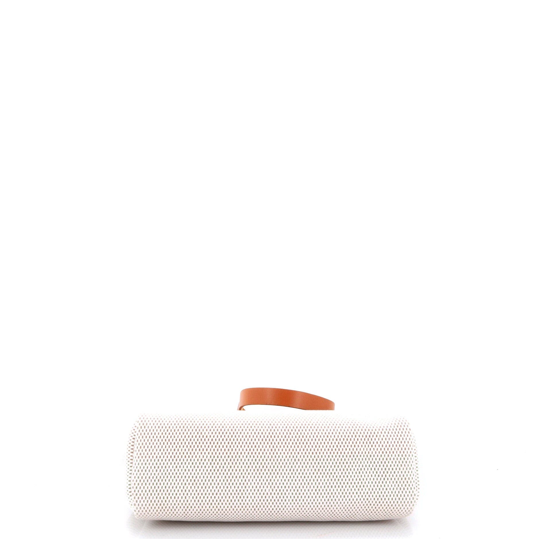 Herbag Toile and Leather PM, Alternate, color, White