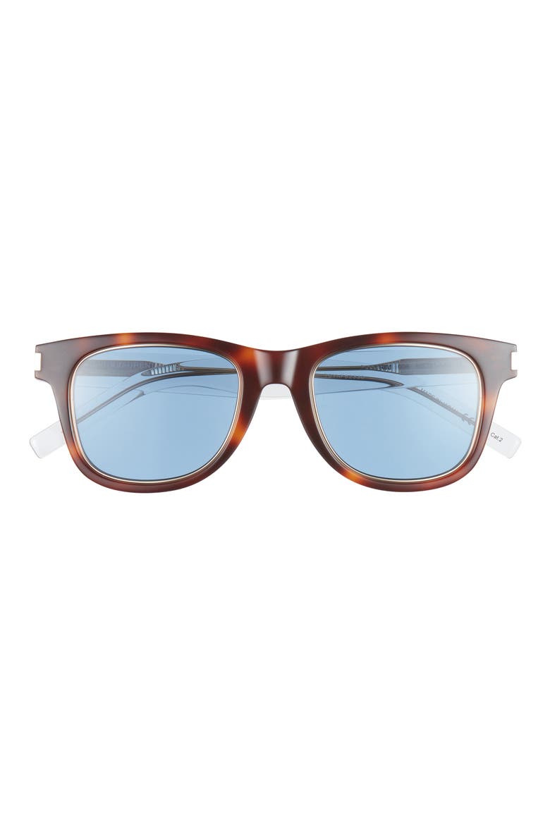 50mm Square Sunglasses, Main, color, HAVANA CRYSTAL BLUE