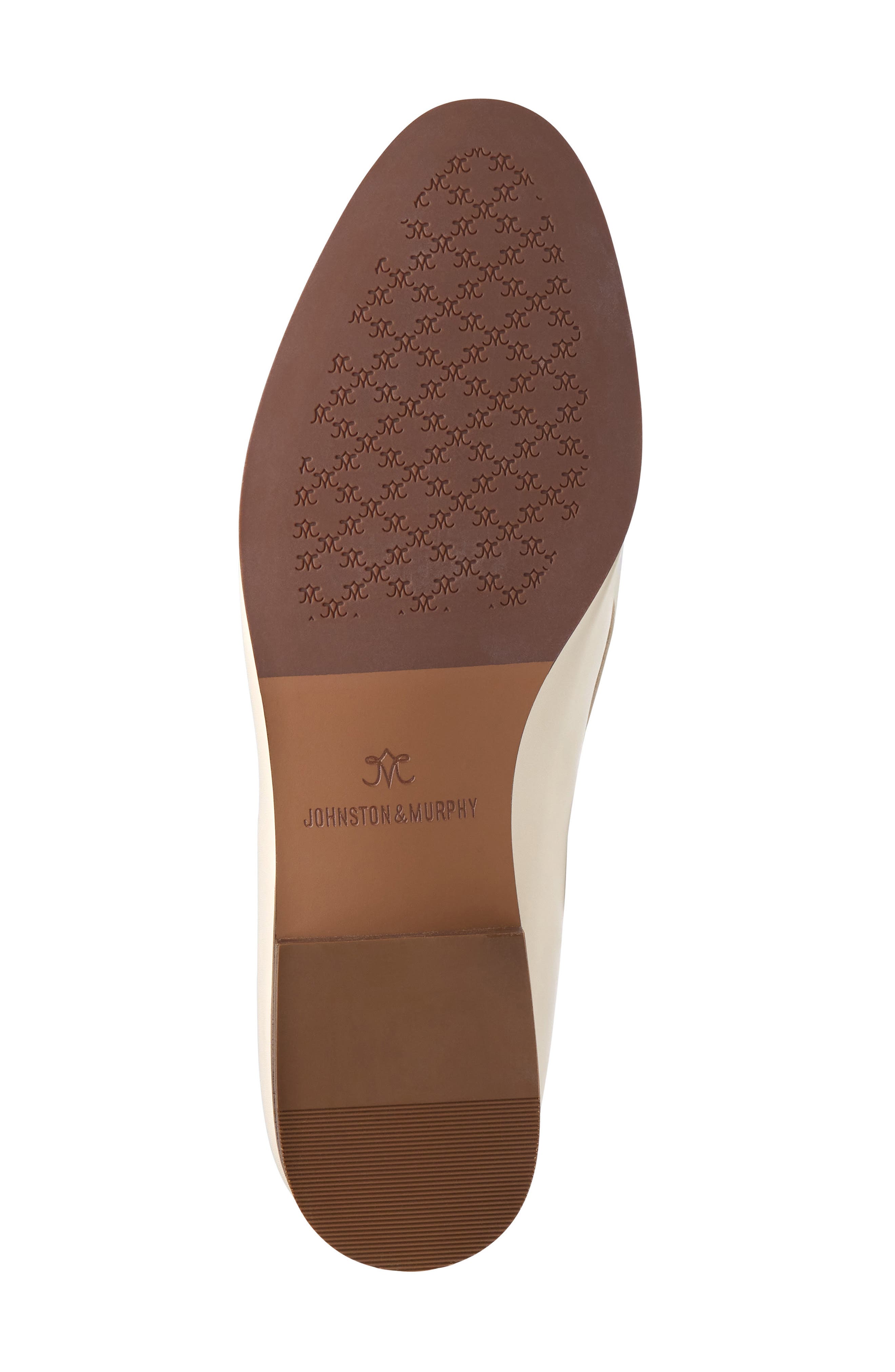 Johnston & Murphy Ali Woven Loafer, Alternate, color, Bone Nappa Leather