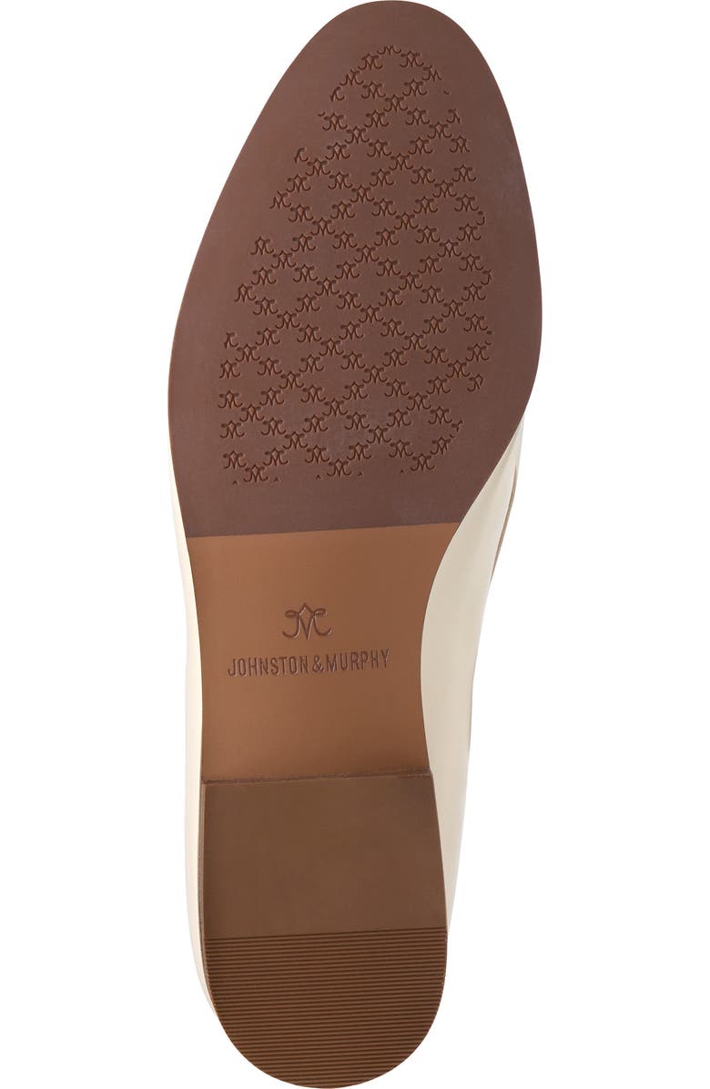 Johnston & Murphy Ali Woven Loafer, Alternate, color, Bone Nappa Leather