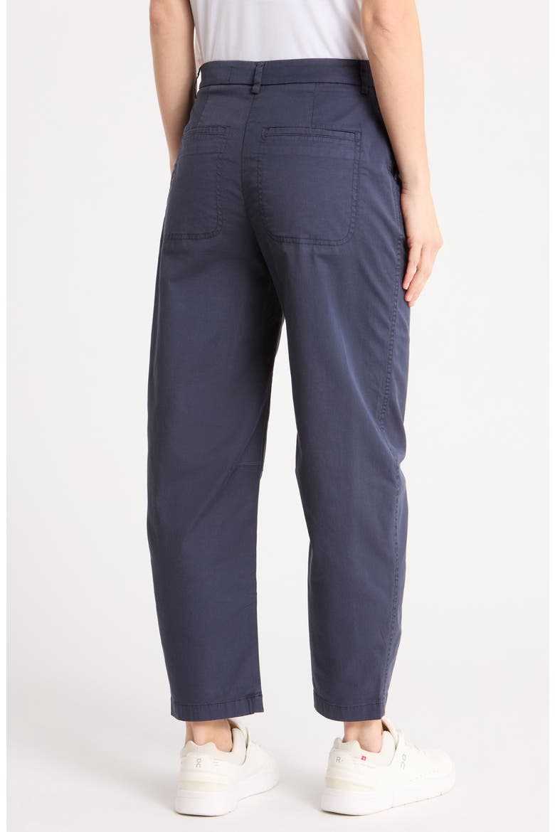 Stretch Cotton Gabardine Barrel Leg Ankle Pants, Alternate, color, TWILIGHT