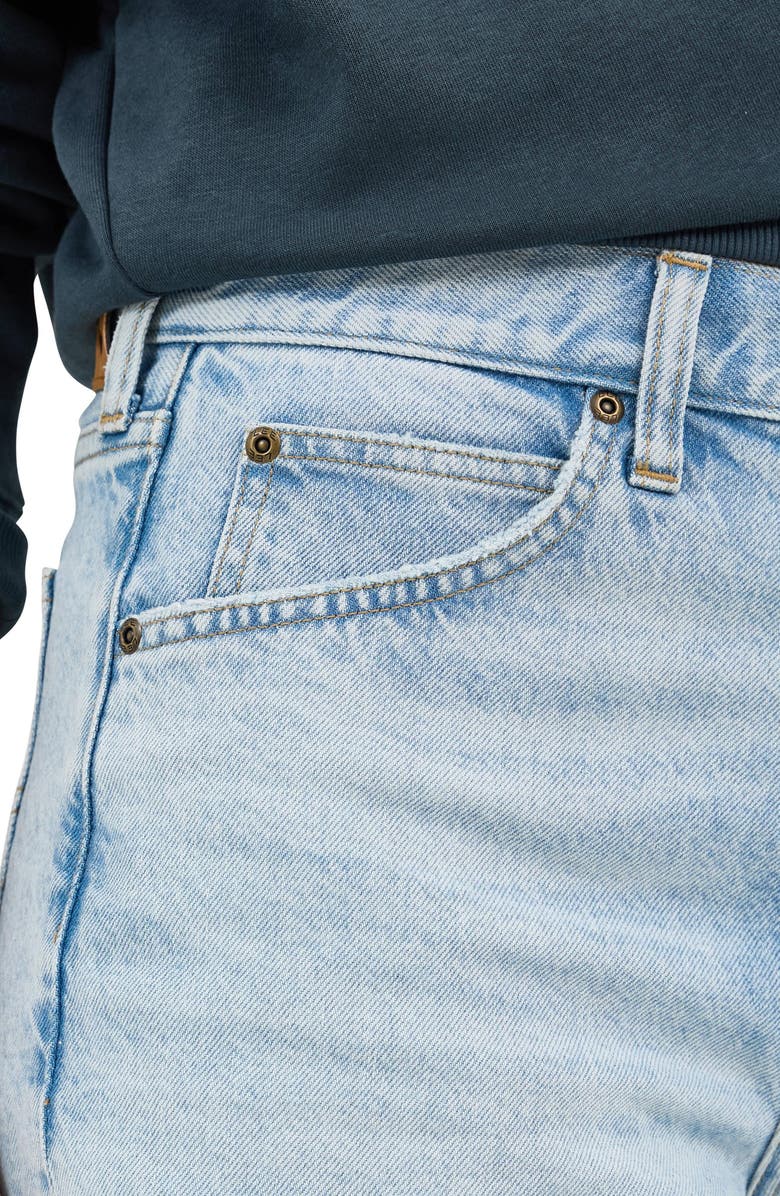 Lee Slouch Raw Hem Denim Bermuda Shorts, Alternate, color, Hint Of Rain