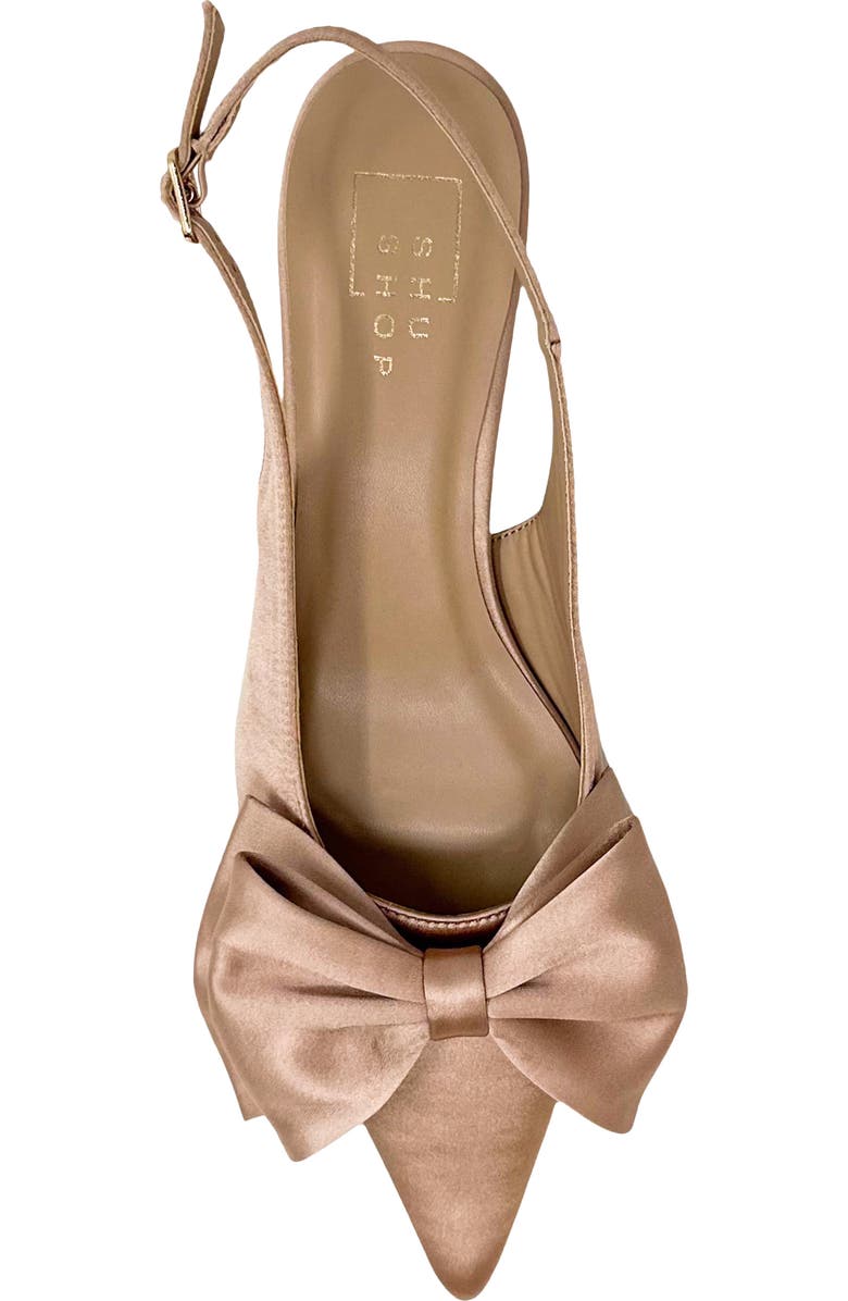 SHUSHOP Nora Slingback Kitten Heel Pump, Alternate, color, Champagne