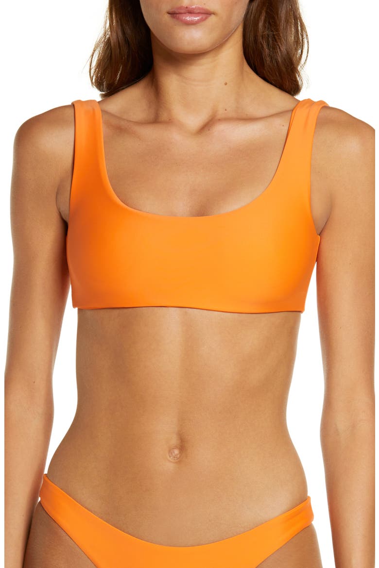 Rounded Edges Bikini Top, Main, color, AMBER
