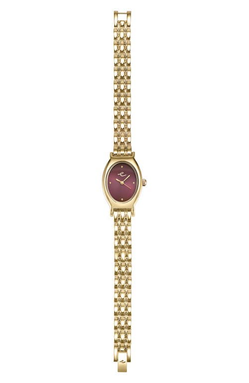 Ettika Classic Oval Dial Two-tone Bracelet Watch In Gold