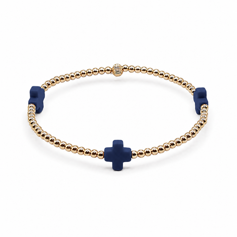 Halo Navy Cross Bracelet
