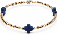 Bowood Lane Halo Navy Cross Bracelet
