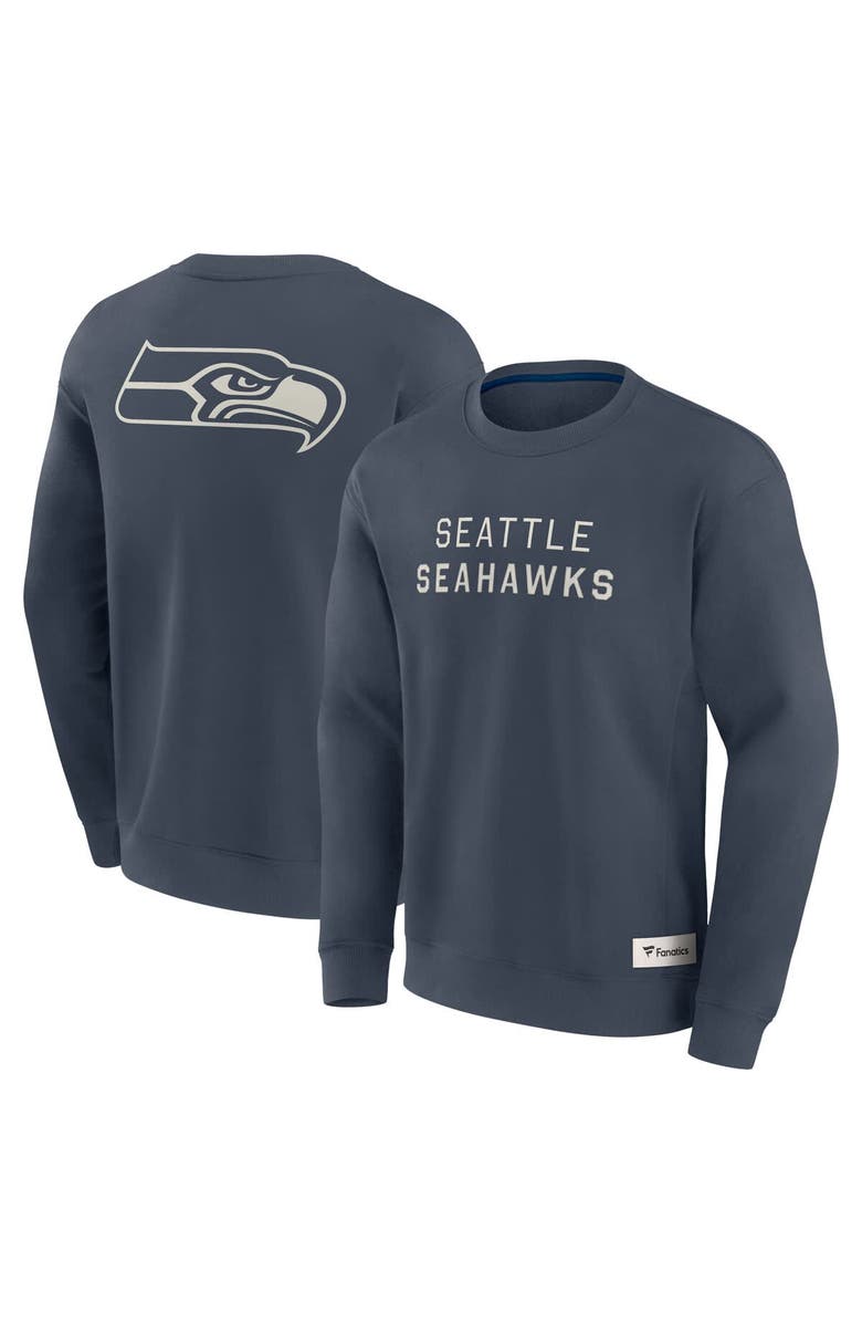 FANATICS Men's Fanatics Navy Seattle Seahawks Elements Future Ground Lettering Pullover Sweatshirt, Main, color, Navy