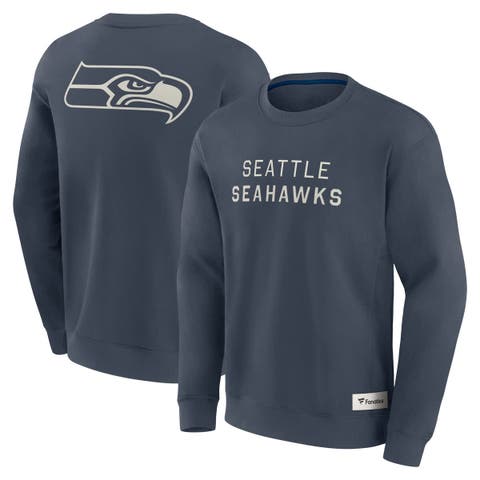 Men's Fanatics Navy Seattle Seahawks Elements Future Ground Lettering Pullover Sweatshirt