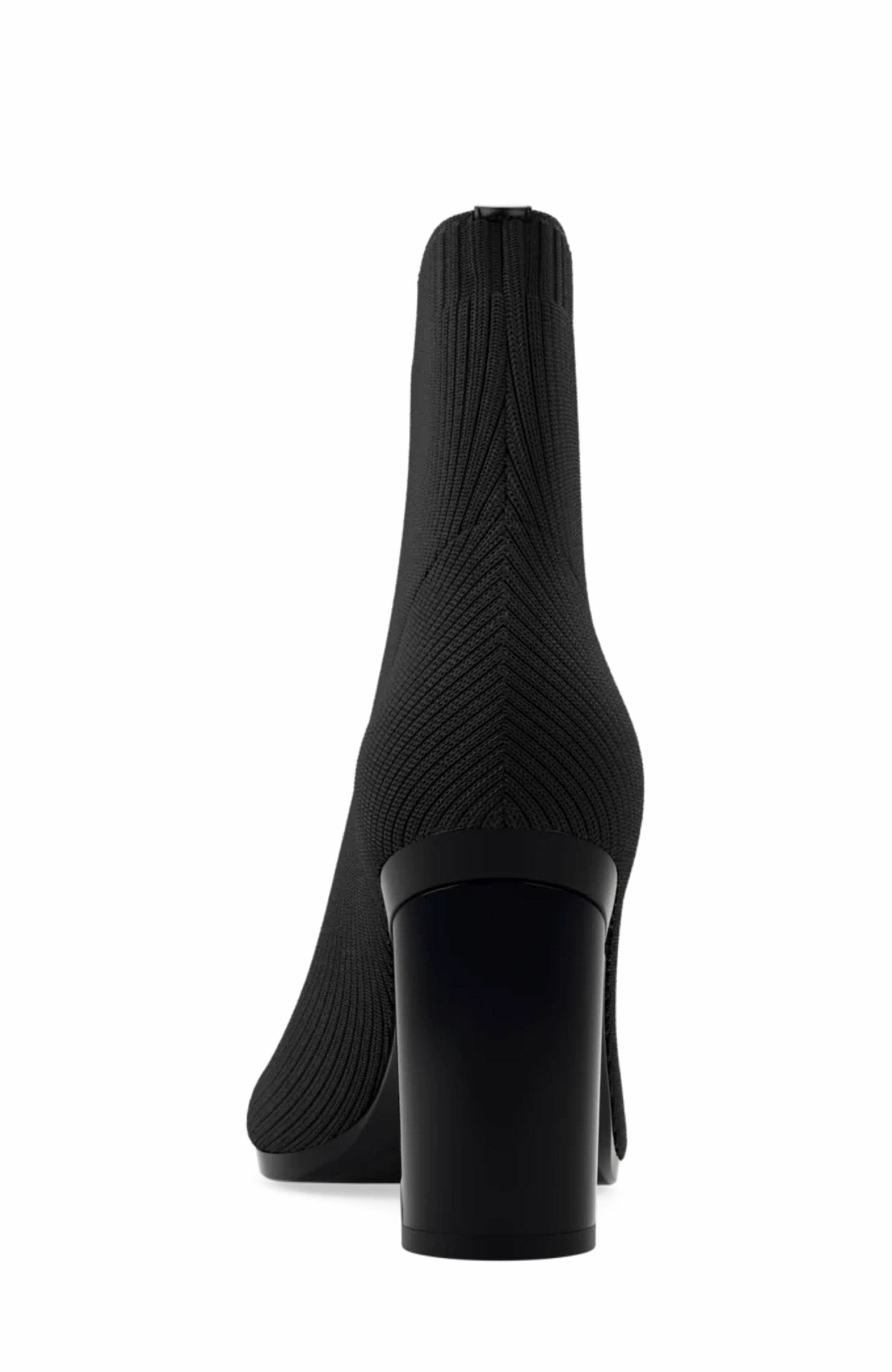 Pashion Footwear The Bootie 4" Block Heel, Alternate, color, Coal Knit