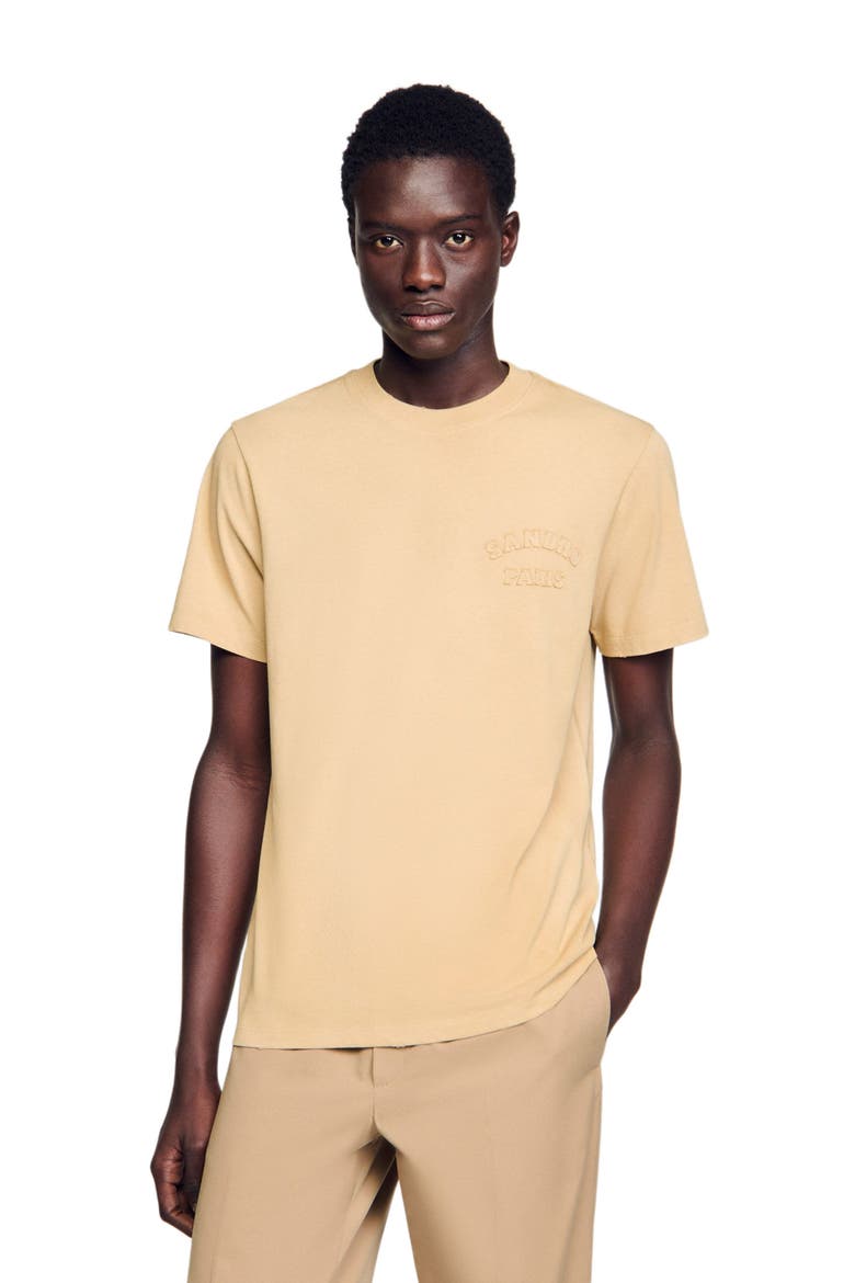 Worn-effect T-shirt, Alternate, color, Sand.