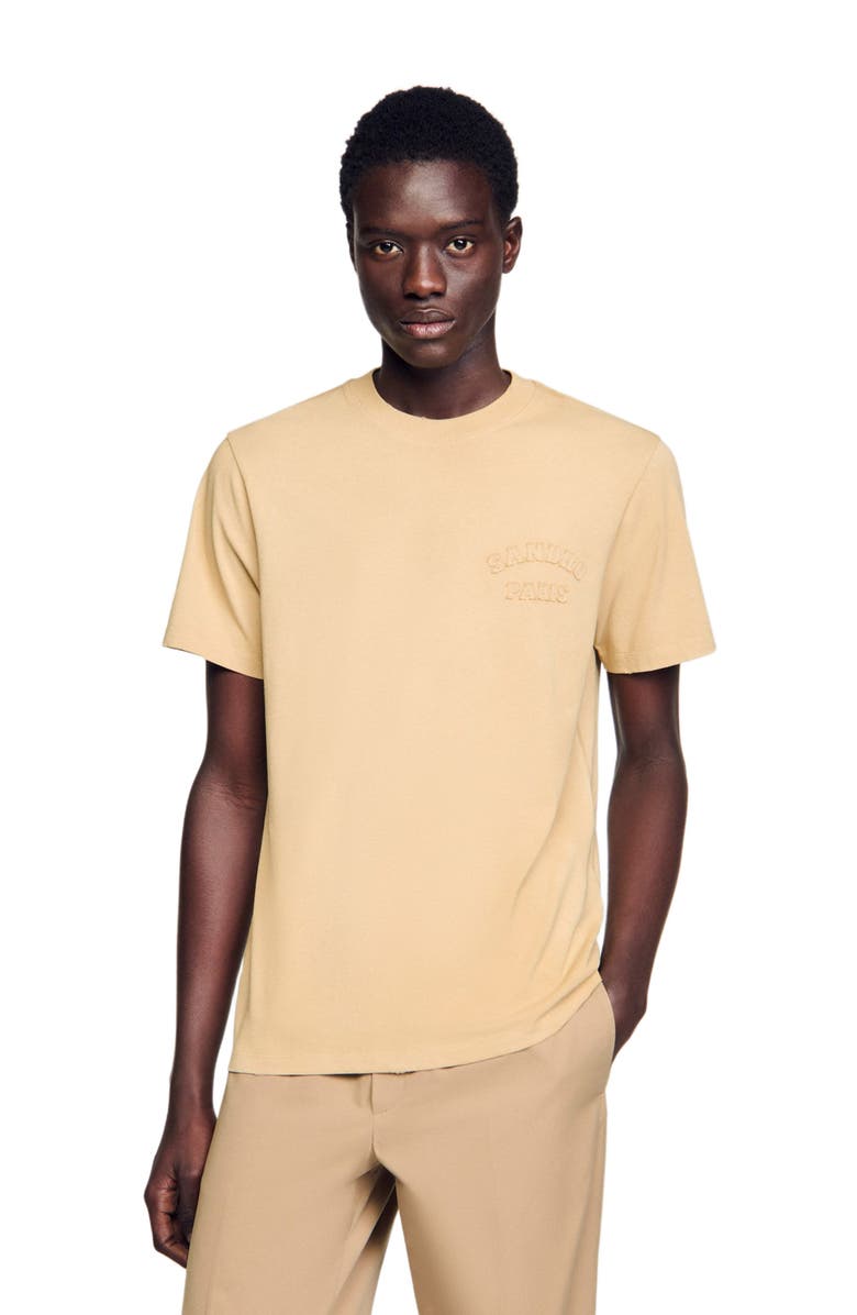 SANDRO Worn-effect T-shirt, Alternate, color, 
