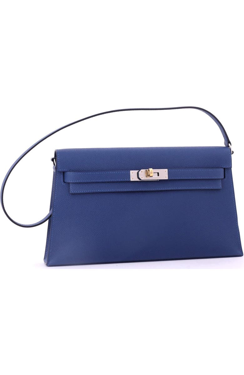 Pre-Owned Hermes Kelly Elan Shoulder Bag Epsom, Alternate, color, Bleu Tie