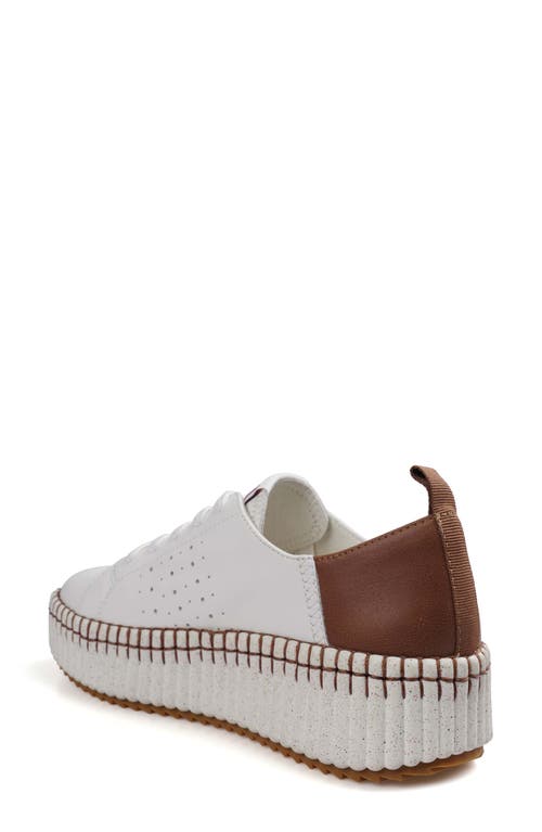 Shop National Comfort Leather Sneaker In White/tan Leather