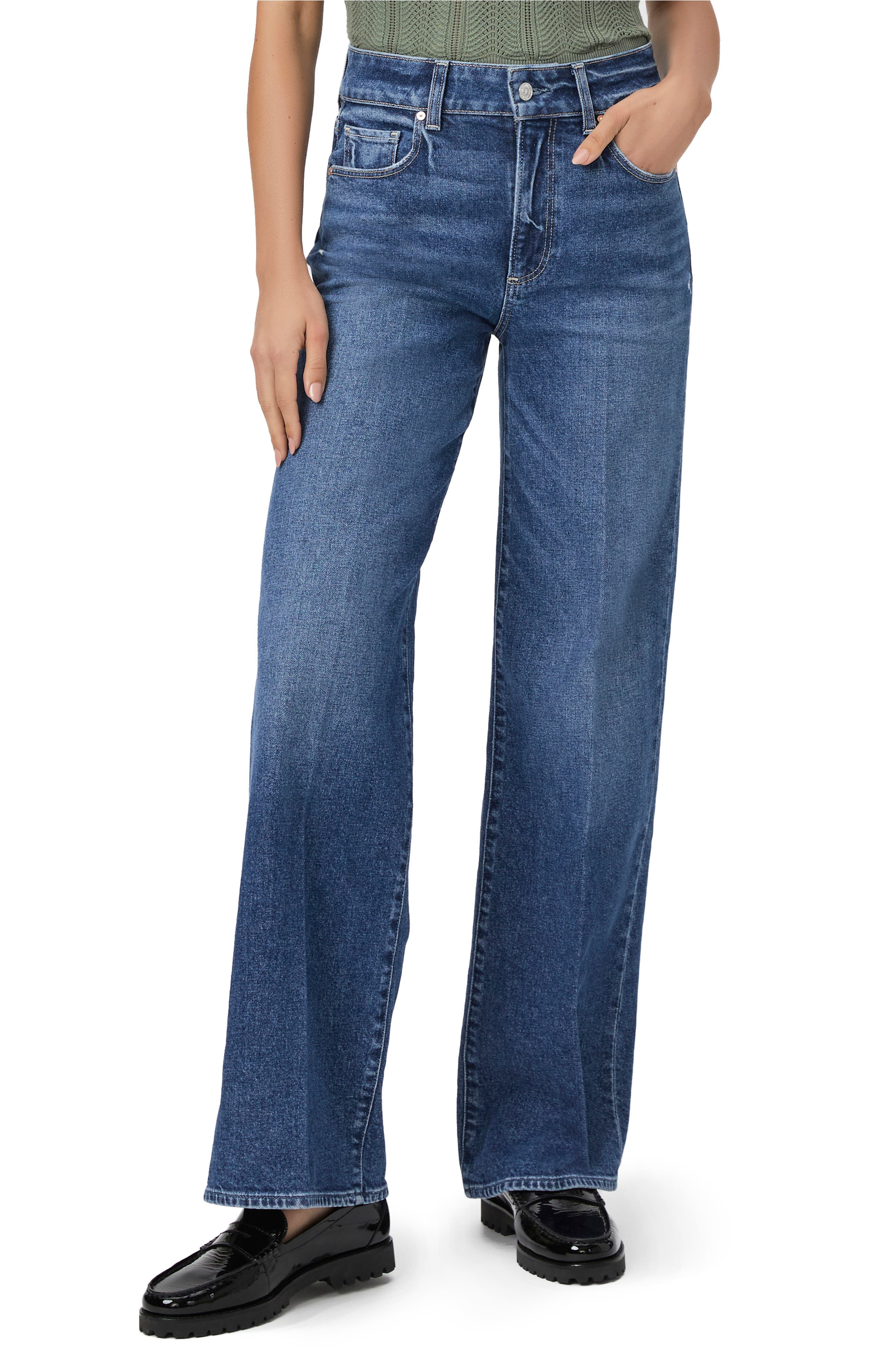 PAIGE Sasha High Waist Wide Leg Jeans