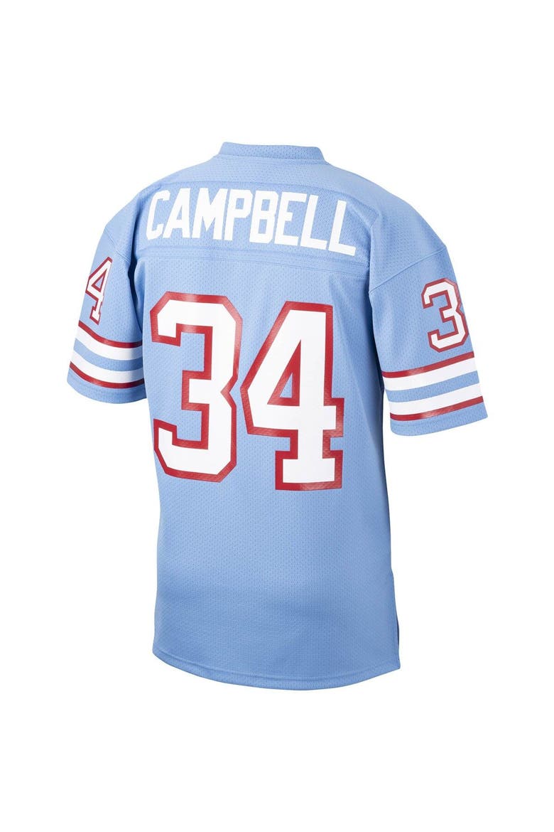 Men's Mitchell & Ness Earl Campbell Light Blue Houston Oilers 1980 Authentic Throwback Retired Player Jersey, Alternate, color, Light Blue