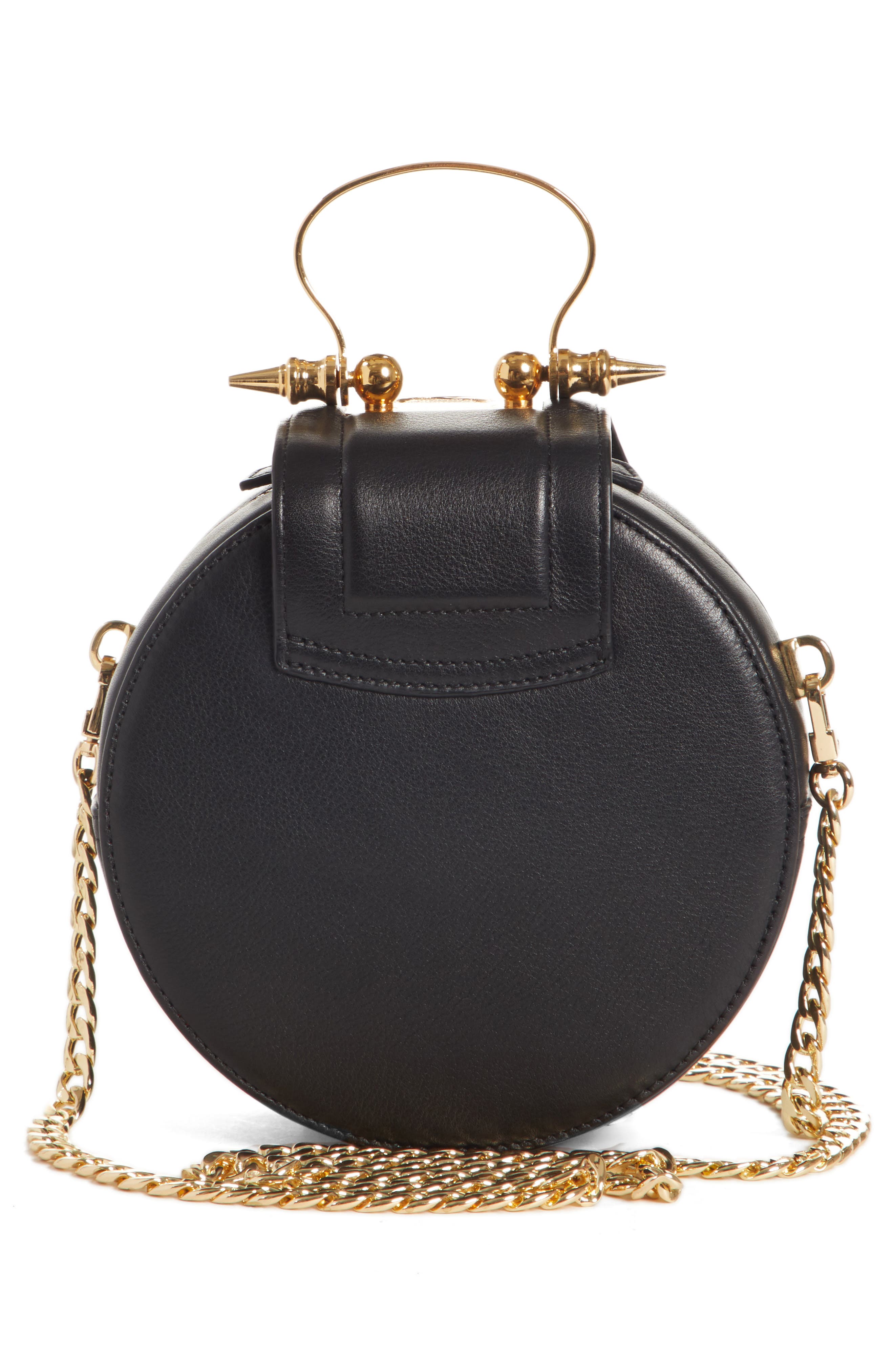 Mini Dome Crossbody Clutch (Nordstrom Exclusive), Alternate, color, BLACK X GOLD