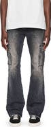 PURPLE BRAND Tinted Worn Flare Cargo Jeans