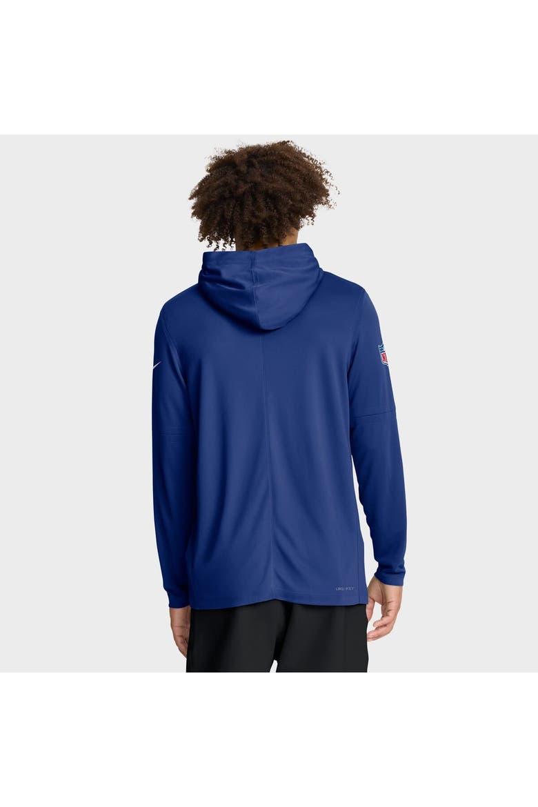Men's Nike Royal New York Giants Sideline Pure Fury Performance Long Sleeve Hoodie T-Shirt, Alternate, color, Royal