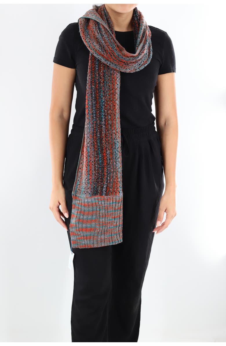 La Fiorentina Marble Knit Scarf, Alternate, color, Netural Combo