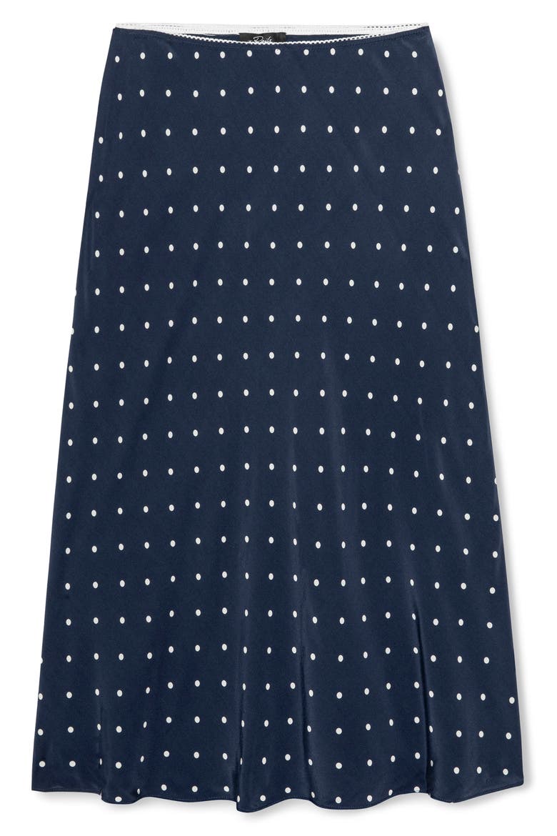 Jolene Polka Dot Midi Skirt, Alternate, color, NAVY POLKA DOTS