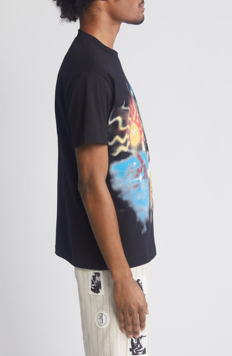 JUNGLES Anxiety Airbrush Cotton Graphic T-Shirt, Alternate, color,