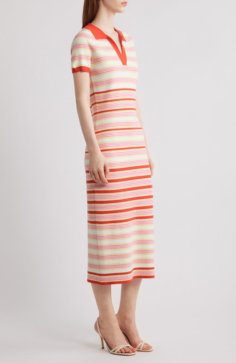 Elie Tahari The Liberty Stripe Knit Midi Dress, Alternate, color,