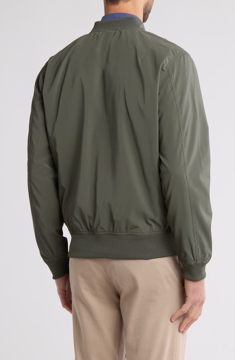 DENIM AND FLOWER Nylon Bomber Jacket, Alternate, color, Olive