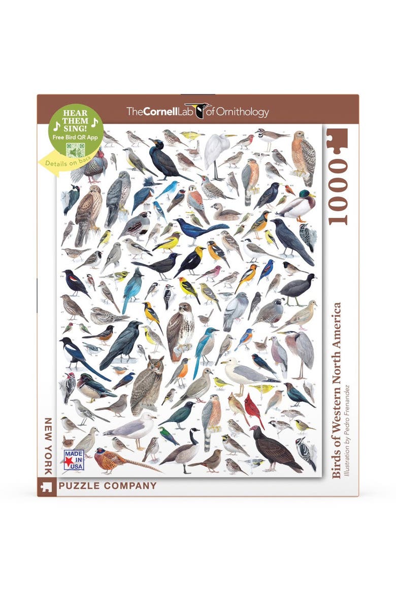 NEW YORK PUZZLE COMPANY Birds of Western North America 1000 Piece Puzzle, Main, color, NO COLOR