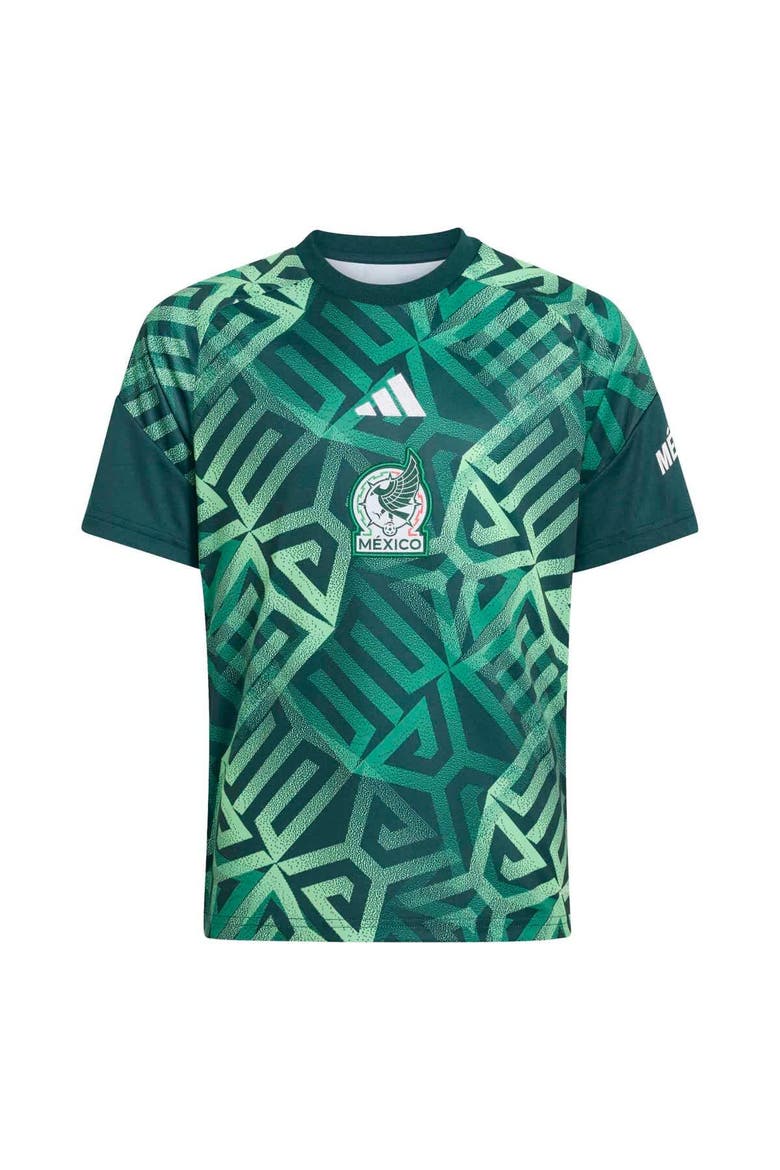 Youth adidas Green Mexico National Team 2026 Pre-Match Top, Alternate, color, Green