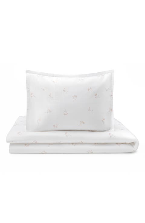 Flora Cotton Crib Sham & Duvet Cover Set