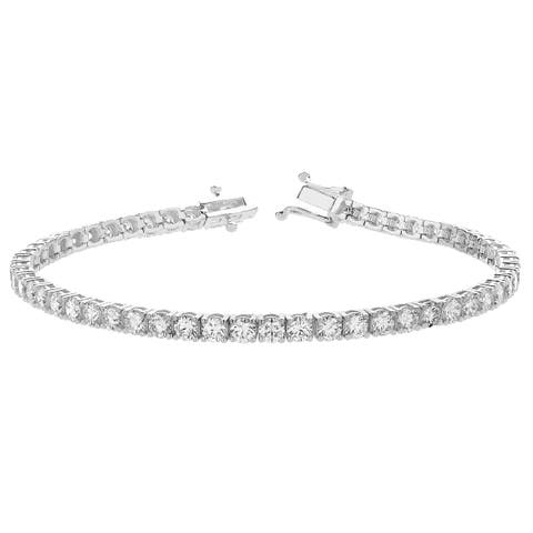 LMJ LoveGrown 10K White Gold Lab Grown Diamond Tennis Bracelets - 5.82 Cts