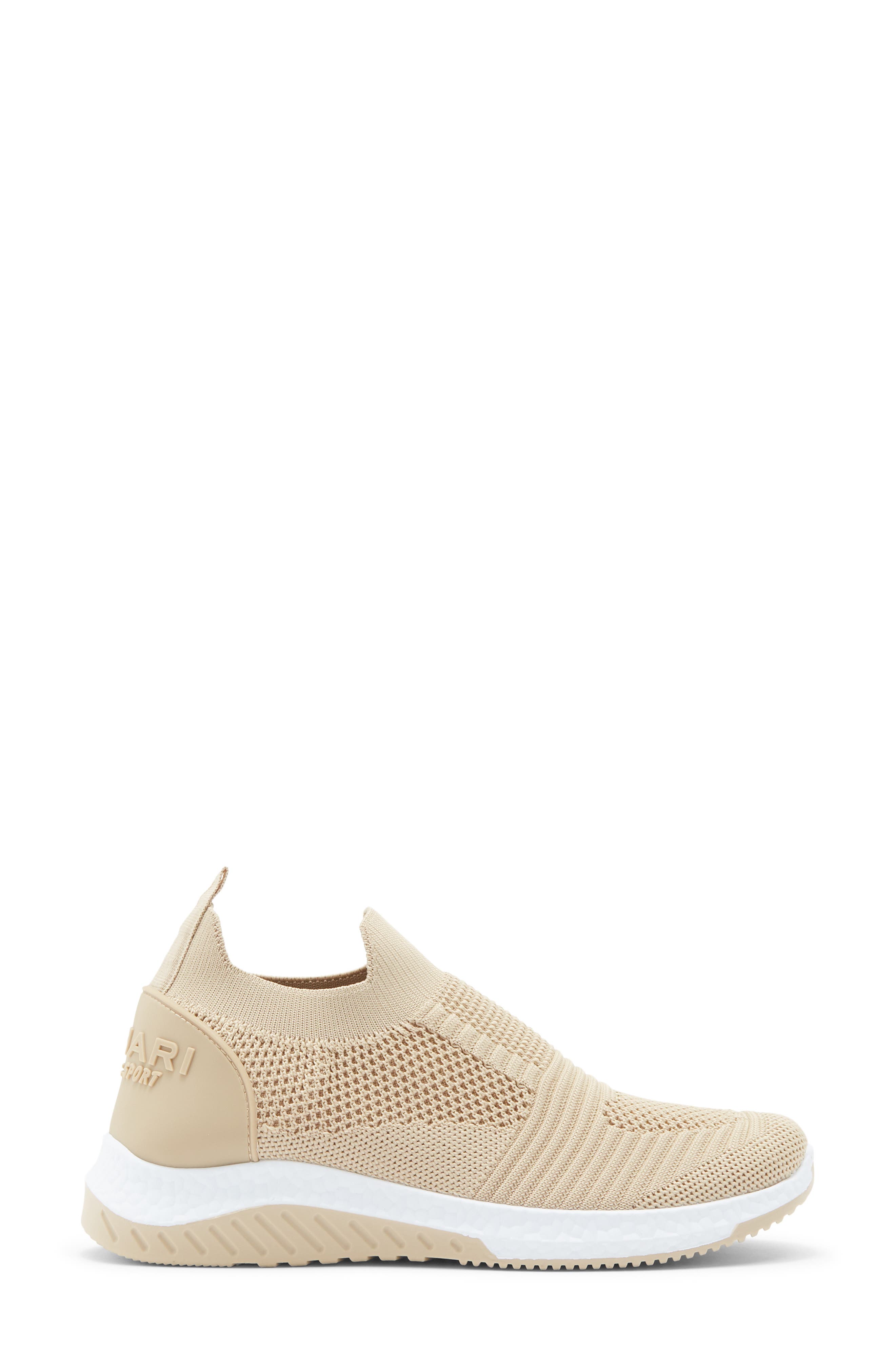 Tahari Knit Slip-On Sneaker, Alternate, color, Natural