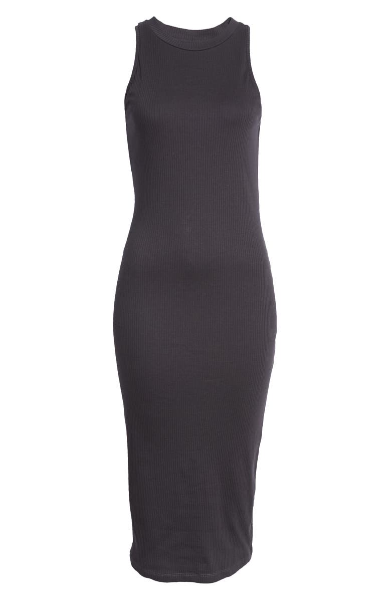 AWARE by VERO MODA Lavender Ribbed Stretch Organic Cotton Tank Dress, Alternate, color, Phantom