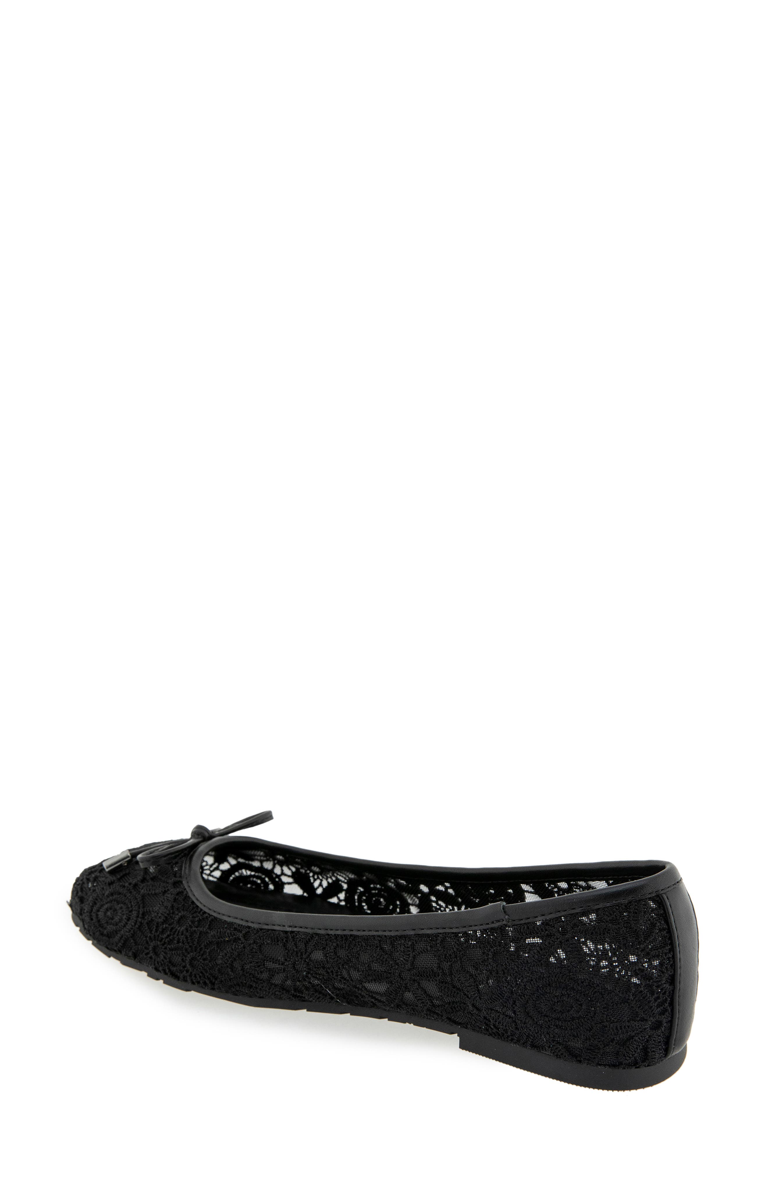 Reaction Kenneth Cole Elstree Mesh Ballet Flat, Alternate, color, Black Lace
