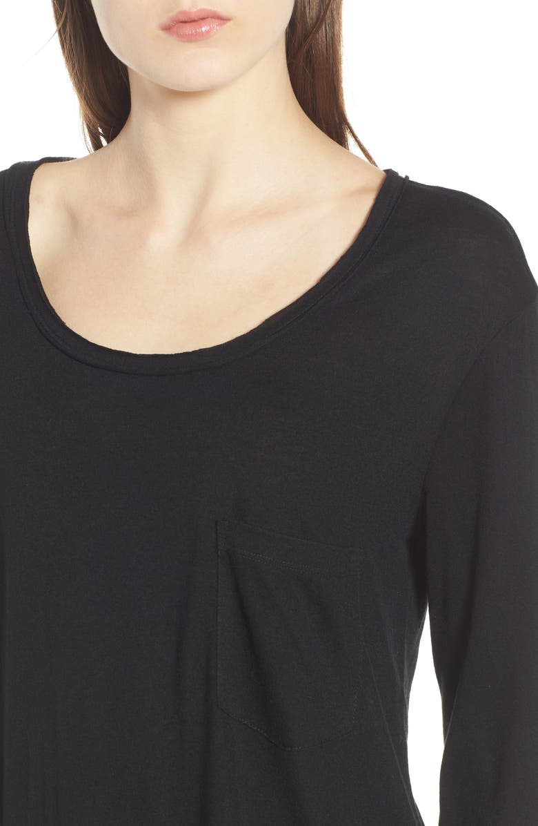 BP. Raw Edge Scoop Neck Tee, Alternate, color,