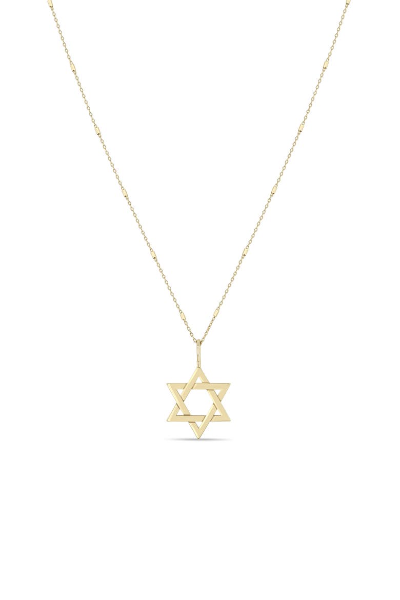 Star of David Pendant Necklace, Main, color, 14K YELLOW GOLD