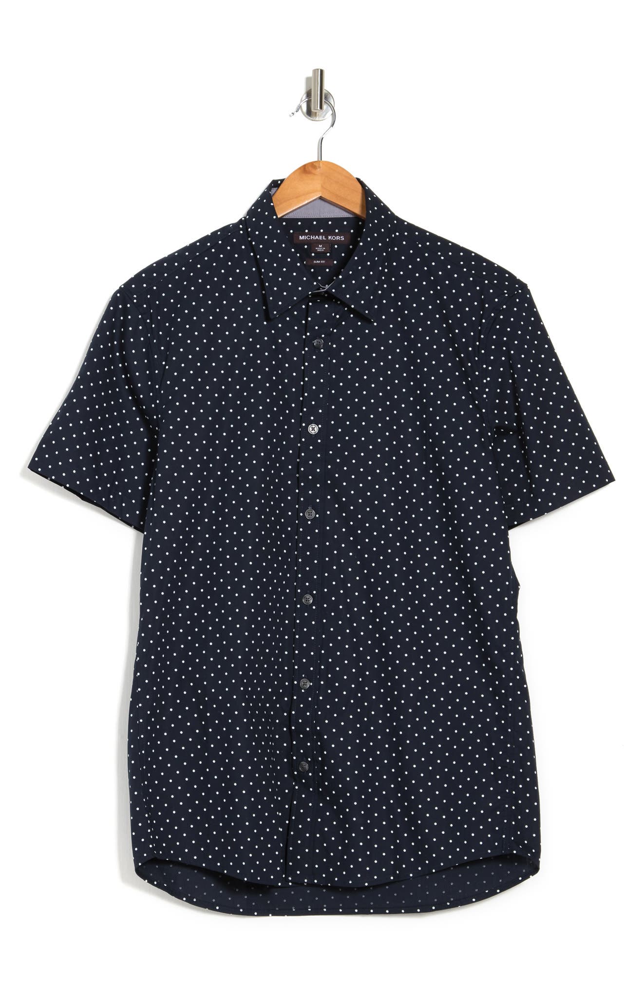 Michael Kors Short Sleeve Slim Dot Print Shirt (Men) | Nordstromrack
